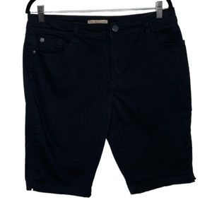 Nine West Vintage America Black Bermuda Shorts Size 16